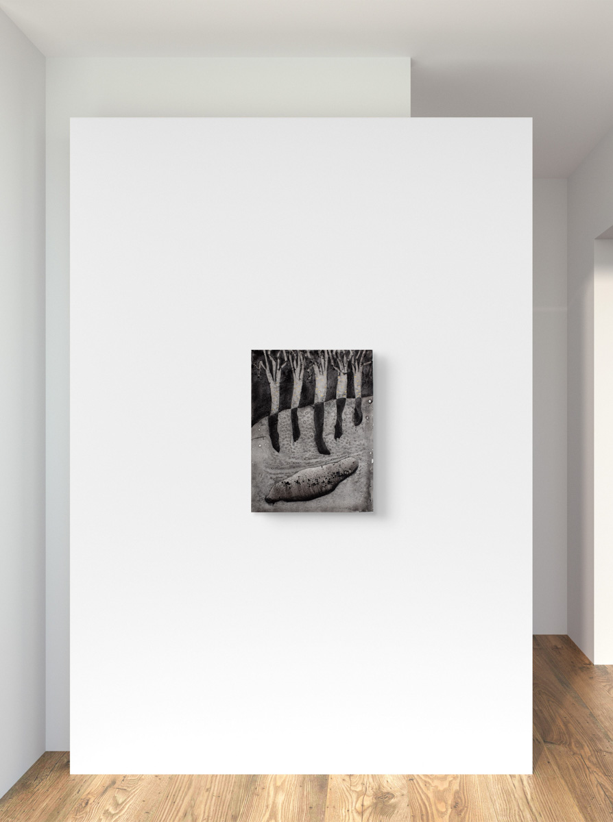 Obraz z cyklu Seeds, Barbara Krupa, trauma i cielesność w sztuce. Dolny Śląsk - Izery- Łużyce- Lubań - Bolesławiec