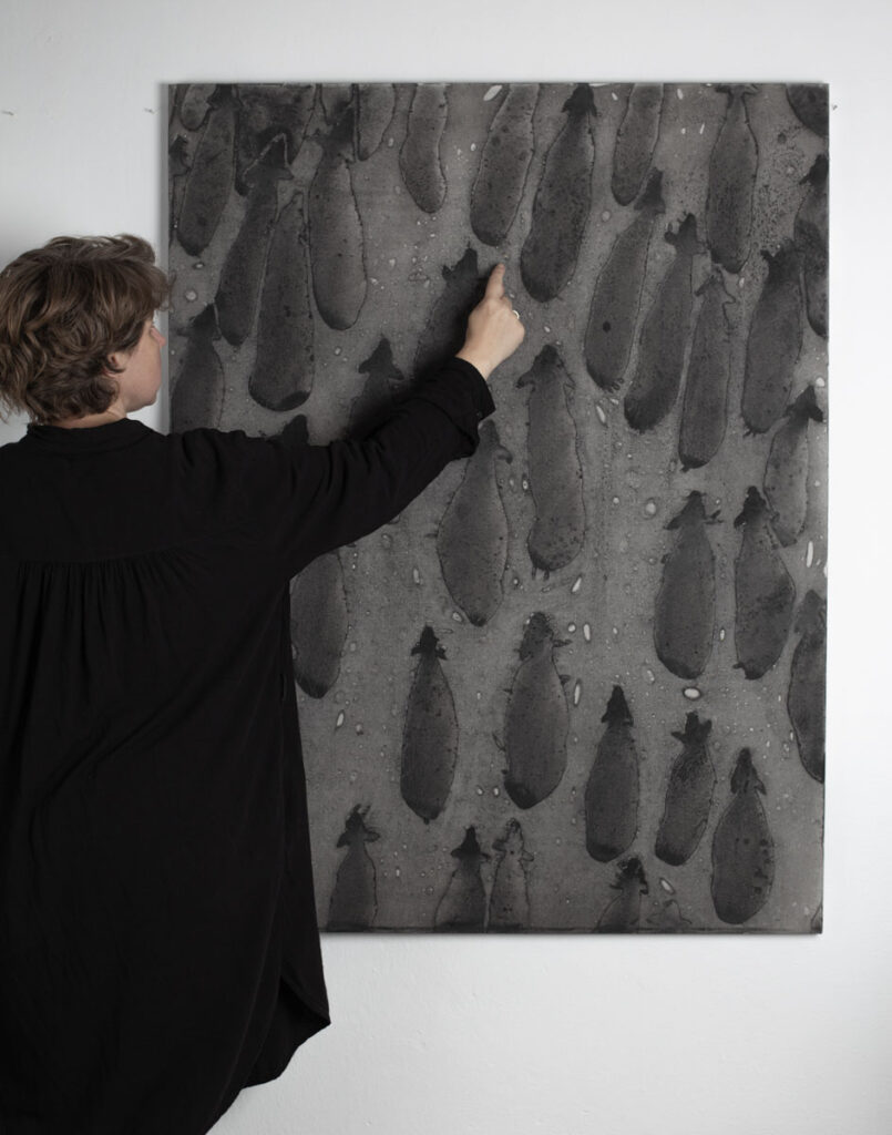 Obraz z cyklu Seeds, Barbara Krupa, trauma i cielesność w sztuce