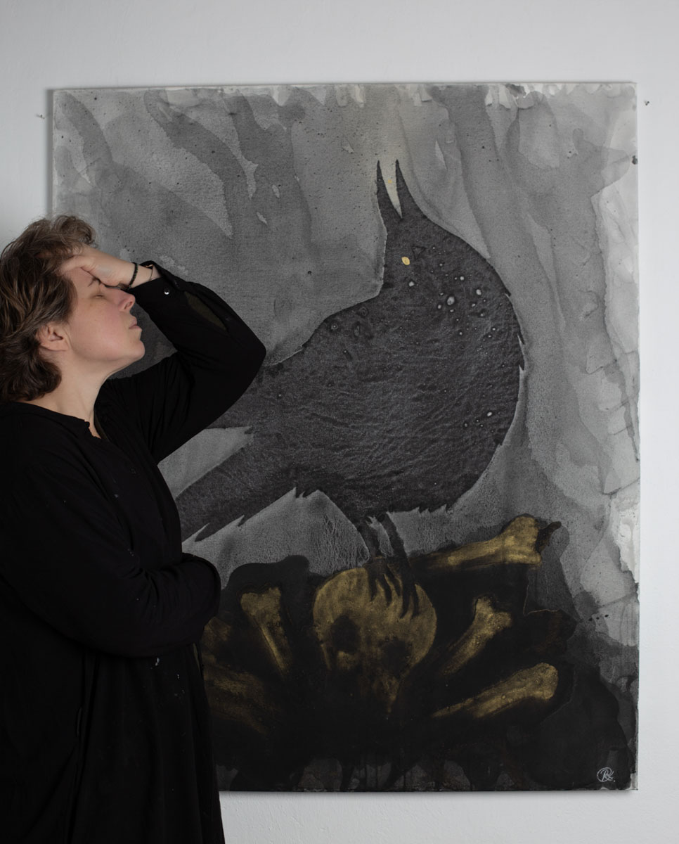 Obraz z cyklu Seeds, Barbara Krupa, trauma i cielesność w sztuce. Dolny Śląsk - Izery- Łużyce- Lubań - Bolesławiec